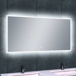 Wiesbaden Quatro-Led dimbare condensvrije spiegel 120x60cm Wiesbaden Quatro-Led dimbare condensvrije spiegel 120x60cm