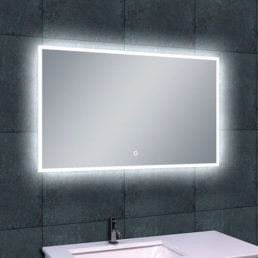 Wiesbaden Quatro-Led dimbare condensvrije spiegel 100x60cm Wiesbaden Quatro-Led dimbare condensvrije spiegel 100x60cm