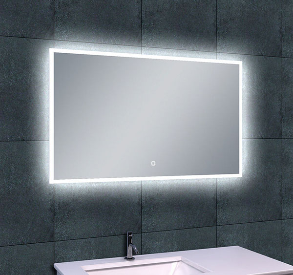 Wiesbaden Quatro-Led dimbare condensvrije spiegel 100x60cm Wiesbaden Quatro-Led dimbare condensvrije spiegel 100x60cm