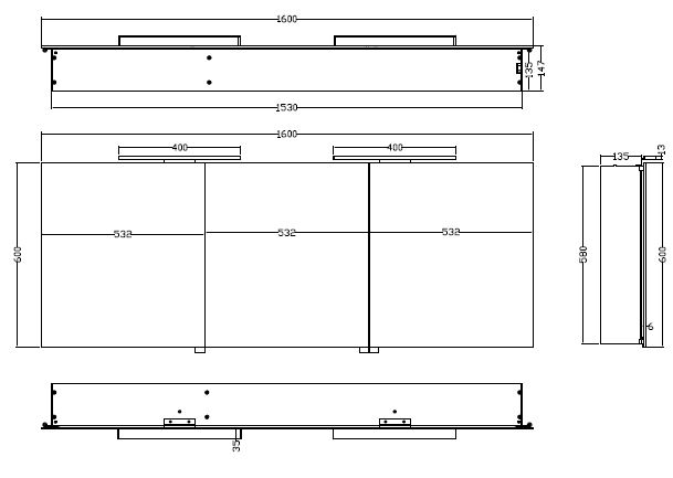 Wiesbaden Luxe spiegelkast +Led verlichting 160x60x14cm Wiesbaden Luxe spiegelkast +Led verlichting 160x60x14cm