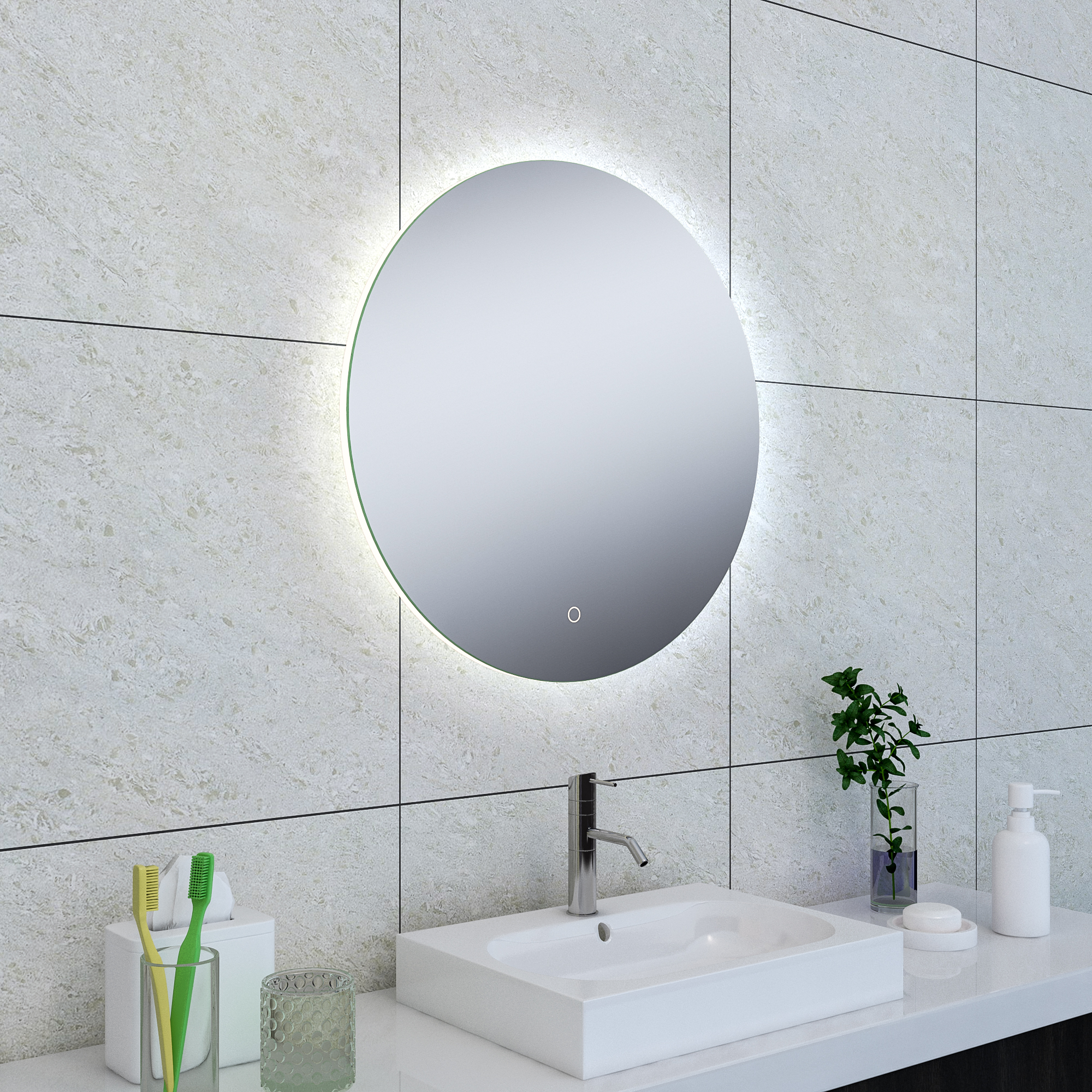 Wiesbaden Soul spiegel + Led rond 60cm Wiesbaden Soul spiegel + Led rond 60cm