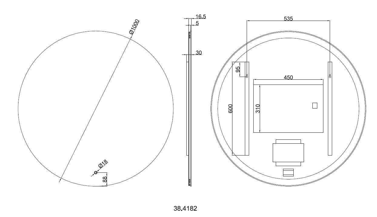 Wiesbaden Soul spiegel + Led rond 100cm Wiesbaden Soul spiegel + Led rond 100cm