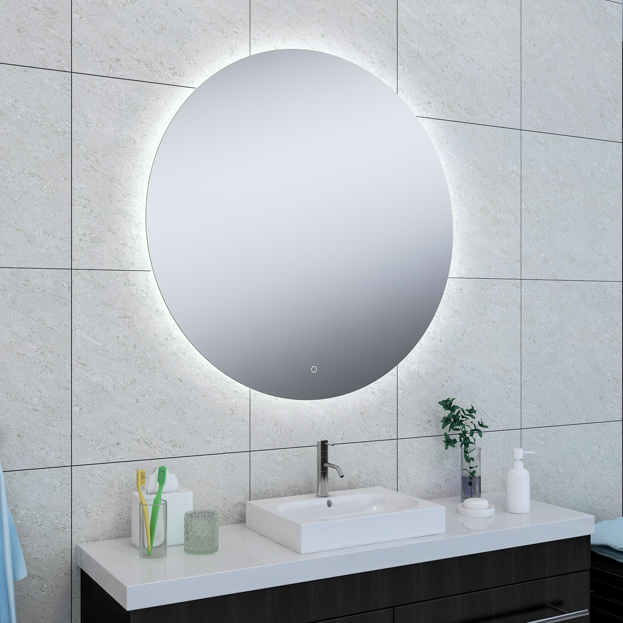 Wiesbaden Soul spiegel + Led rond 100cm Wiesbaden Soul spiegel + Led rond 100cm