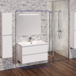 Wiesbaden SEPHIA compleet badmeubel 80cm mat-wit Wiesbaden SEPHIA compleet badmeubel 80cm mat-wit