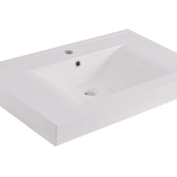 Wiesbaden Tigris losse kunstmarmer wastafel  80x46 wit