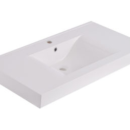 Wiesbaden Tigris losse kunstmarmer wastafel 100x46 wit