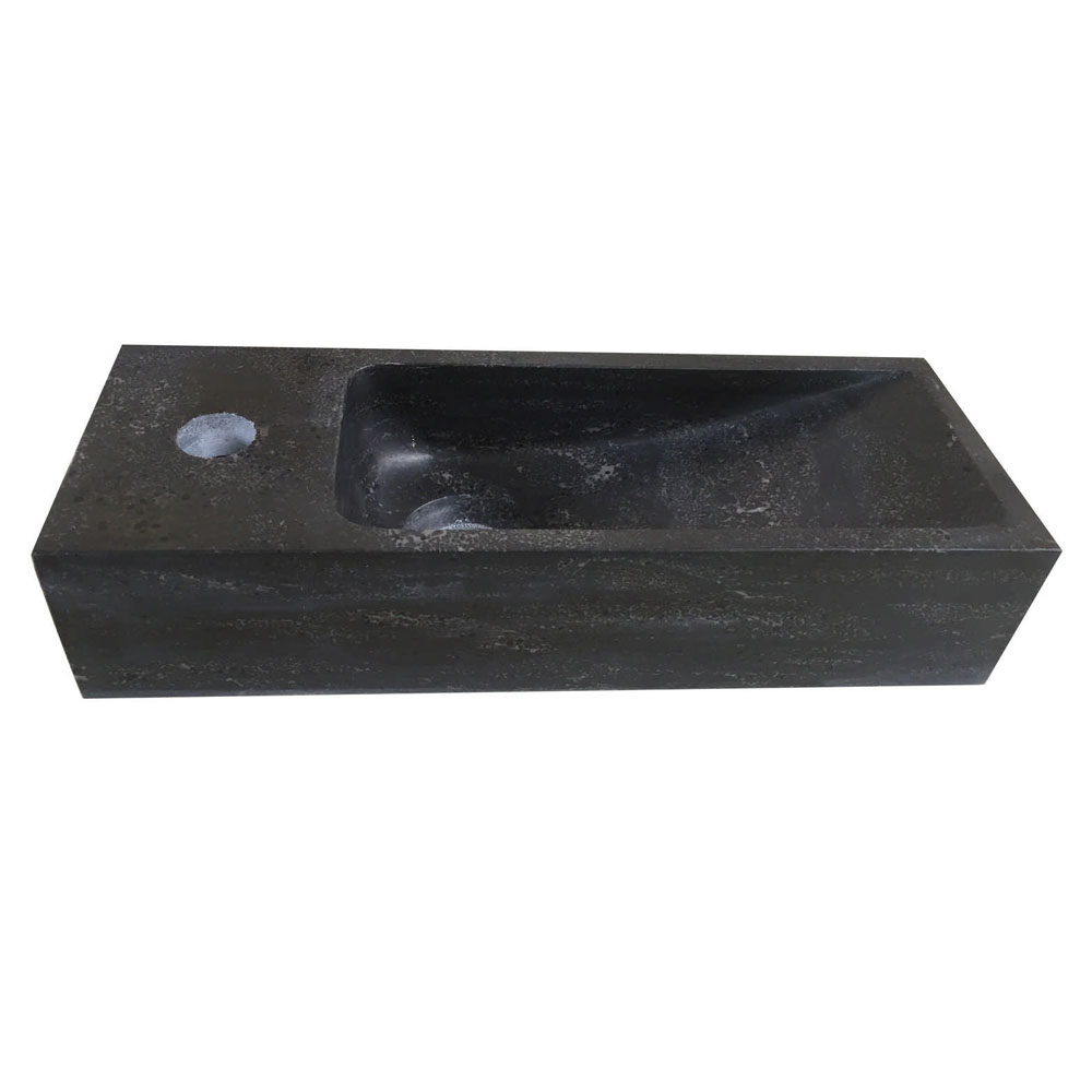 Wiesbaden Hardstenen smal fonteintje links 38x14x8 Wiesbaden Hardstenen smal fonteintje links 38x14x8