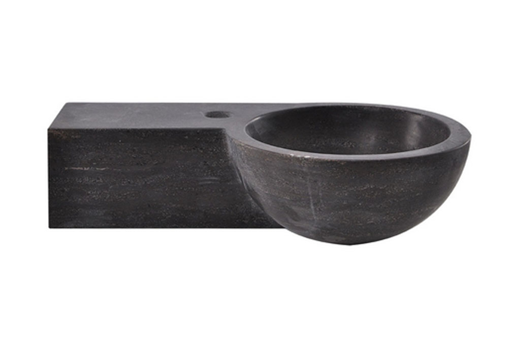 Wiesbaden Hardstenen rond fonteintje links 40x23x10 Wiesbaden Hardstenen rond fonteintje links 40x23x10