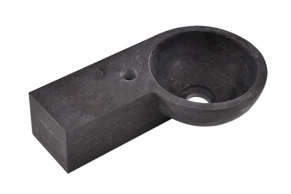 Wiesbaden Hardstenen rond fonteintje links 40x23x10 Wiesbaden Hardstenen rond fonteintje links 40x23x10