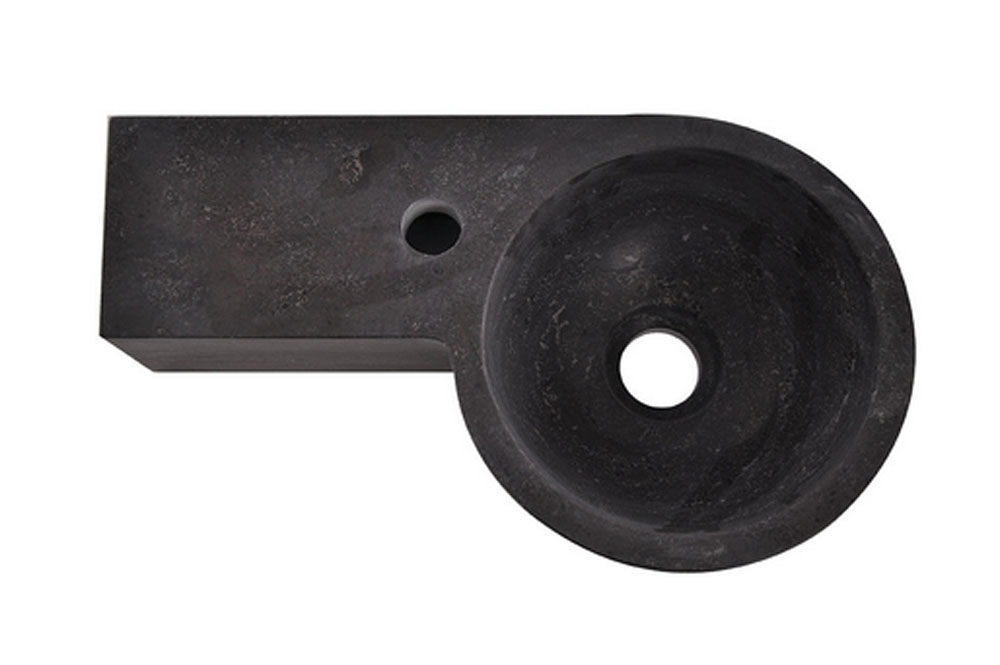 Wiesbaden Hardstenen rond fonteintje links 40x23x10 Wiesbaden Hardstenen rond fonteintje links 40x23x10