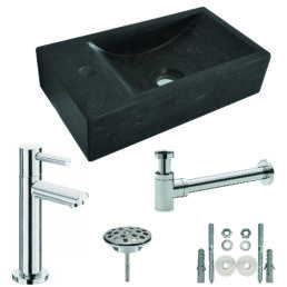 Wiesbaden One Pack Hardstenen fontein 40x22x10 cm - Links Wiesbaden One Pack Hardstenen fontein 40x22x10 cm - Links