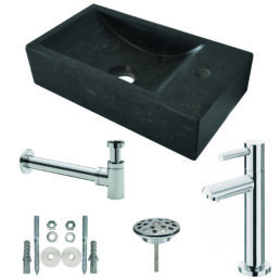 Wiesbaden One Pack Hardstenen fontein 40x22x10 cm - Rechts Wiesbaden One Pack Hardstenen fontein 40x22x10 cm - Rechts