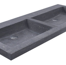 Wiesbaden hardstenen meubelwast. Dubbel 120x46x5 zo.kr.gat Wiesbaden hardstenen meubelwast. Dubbel 120x46x5 zo.kr.gat