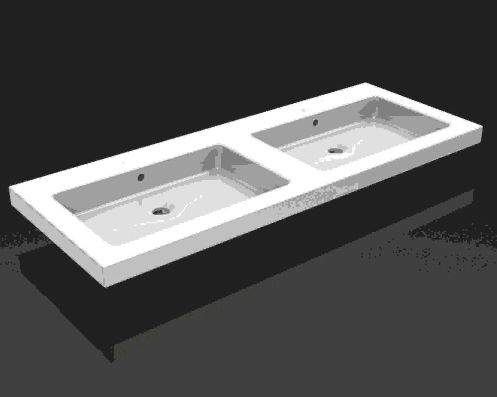 Wiesbaden keramische dub.meubelwastafel 120x46 zond. kr.gaten Wiesbaden keramische dub.meubelwastafel 120x46 zond. kr.gaten