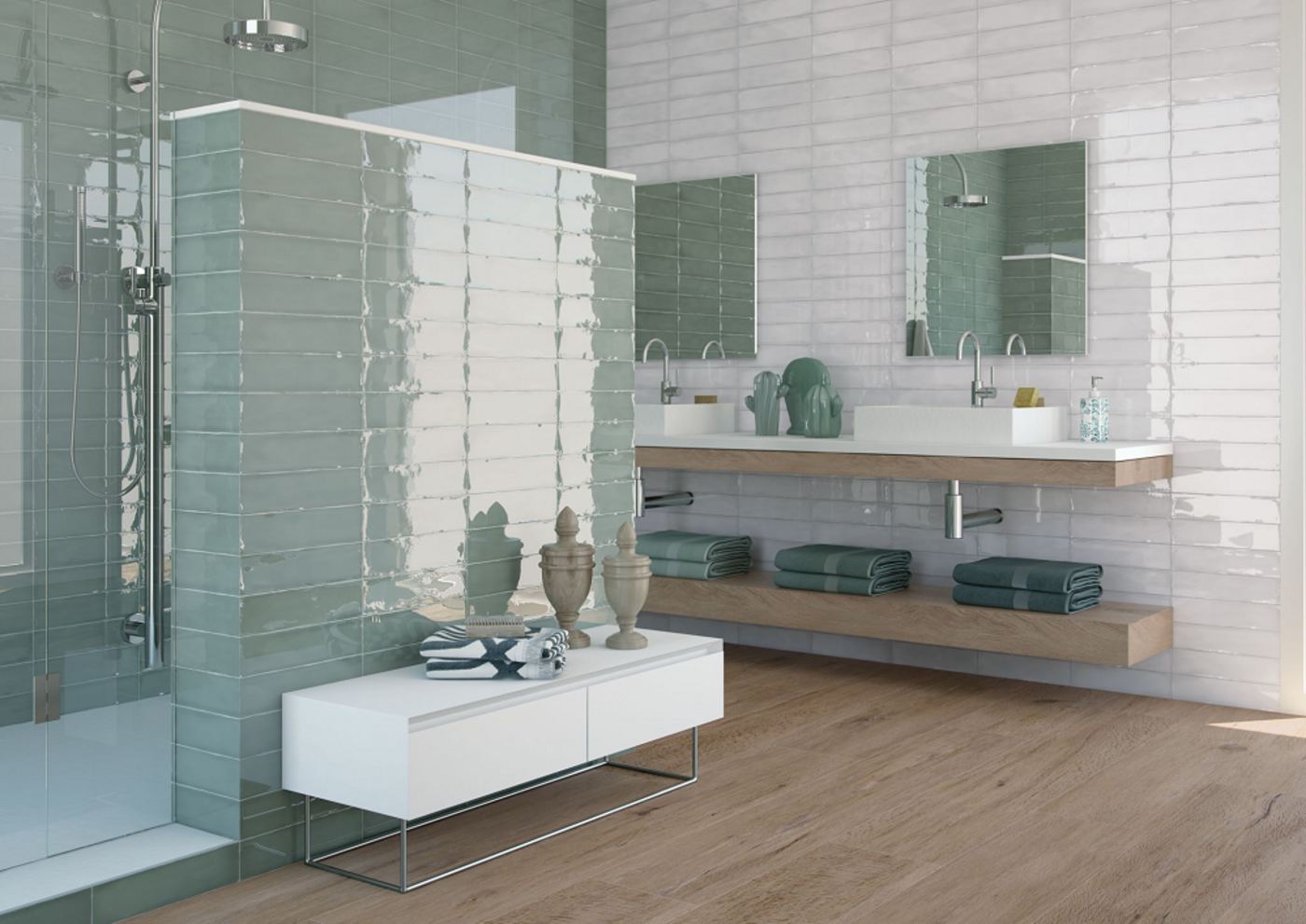 Colonial Jade glans 7,5x30 wandtegels Colonial Jade glans 7,5x30 wandtegels