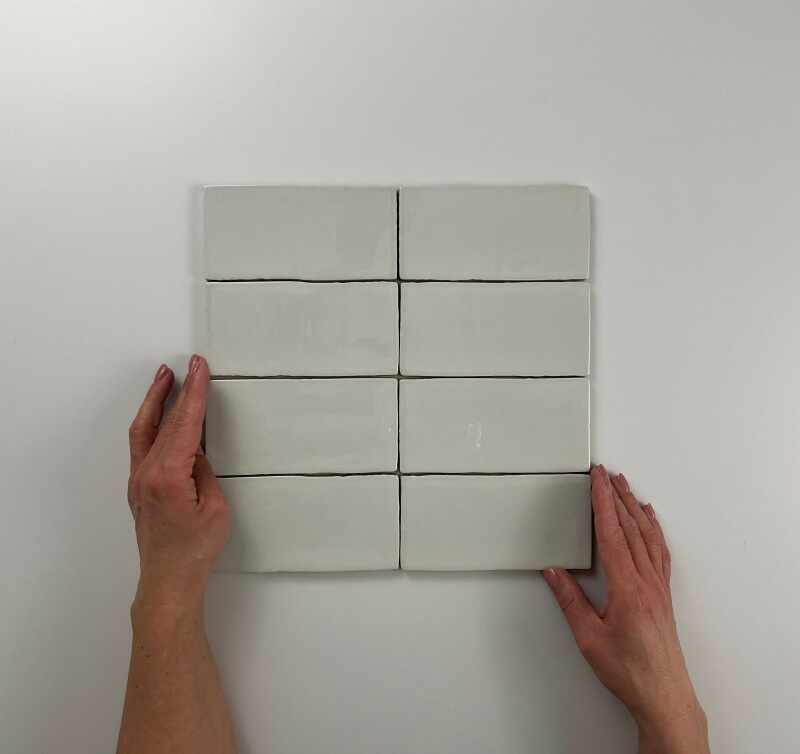 Atlas White Brillo 7,5x15 wandtegels Atlas Pearl Brillo 7,5x15 wandtegels