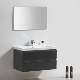 Badmeubel Trendline 100 Hoogglans Antraciet Badmeubel Trendline 100 Hoogglans Antraciet