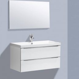 Badmeubel Senza Trend 100 Hoogglans Wit Badmeubel Senza Trend 100 Hoogglans Wit
