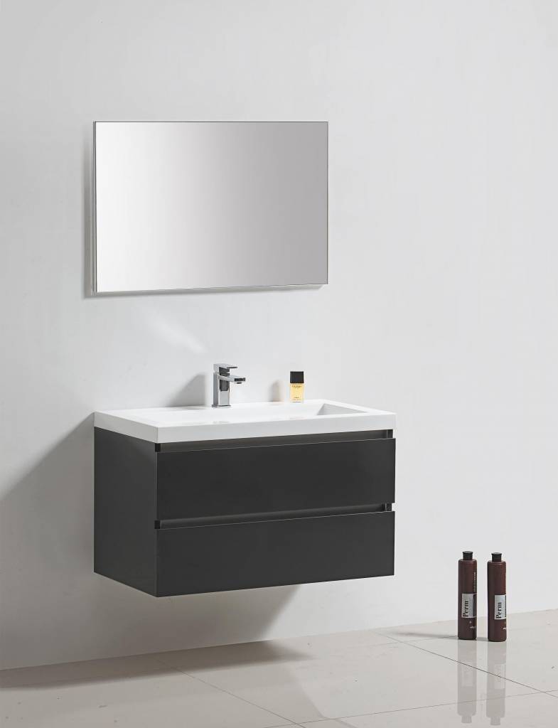 Badmeubel Trend Senza 100 Hoogglans Antraciet Badmeubel Trend Senza 100 Hoogglans Antraciet