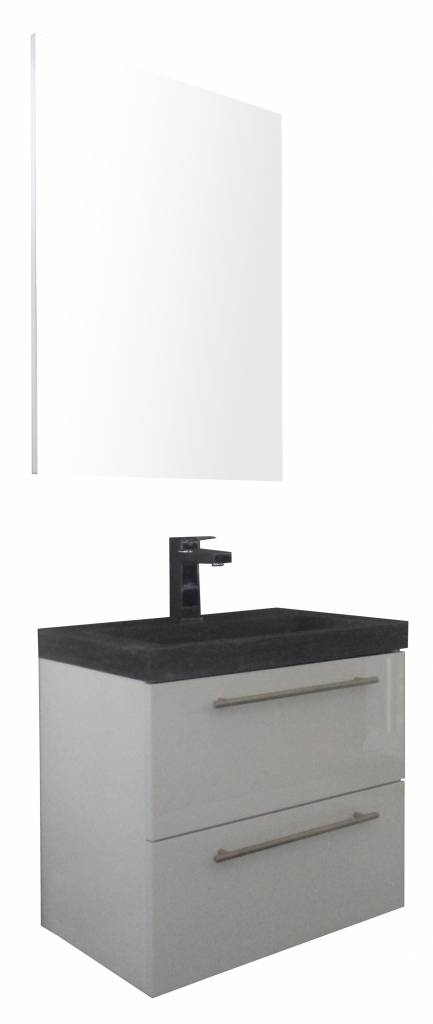 Badmeubel Compact Stone 60 Hoogglans Wit Badmeubel Compact Stone 60 Hoogglans Wit