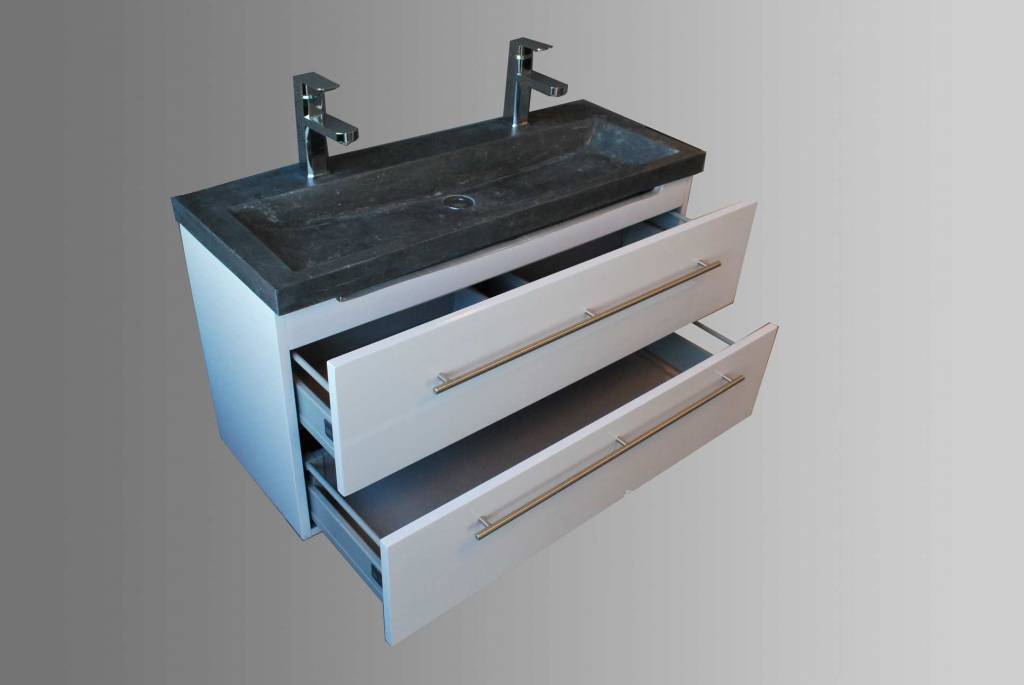 Badmeubel Compact Stone 100 Hoogglans Wit Badmeubel Compact Stone 100 Hoogglans Wit