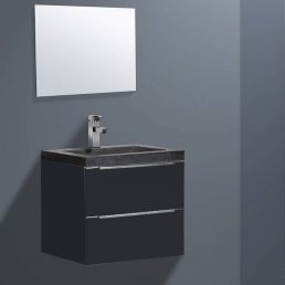 Badmeubel Senza Stone 60 Hoogglans Antraciet