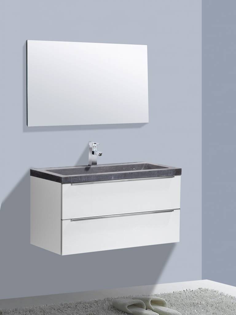 Badmeubel Senza Stone 100 Hoogglans Wit Badmeubel Senza Stone 100 Hoogglans Wit