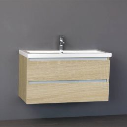 Badmeubel Trend Keramiek 100 Light Wood Badmeubel Trend Keramiek 100 Light Wood