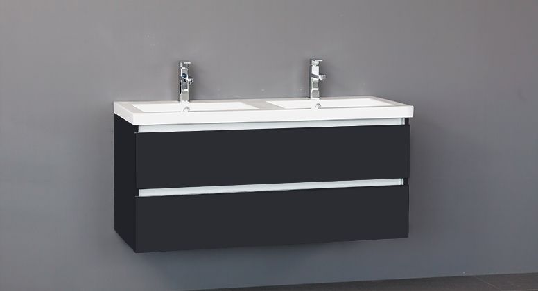 Badmeubel Trend Keramiek 120 Hoogglans Antraciet Badmeubel Trend Keramiek 120 Hoogglans Antraciet