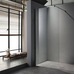 inloopdouchewand 80x200 cm - 8mm NANO glas met profiel inloopdouchewand 80x200 cm - 8mm NANO glas met profiel