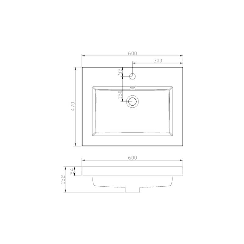 Badmeubel aktieset PL 60 HOOGGLANS WIT Badmeubel aktieset PL 60 HOOGGLANS WIT