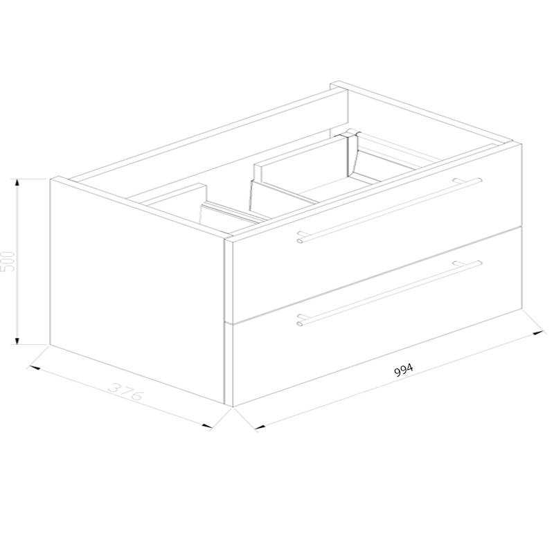 Badmeubel Compact Stone 100 Hoogglans Wit Badmeubel Compact Stone 100 Hoogglans Wit