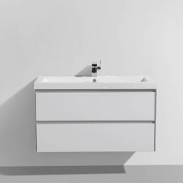 Badmeubel aktieset PL 100 HOOGGLANS WIT Badmeubel aktieset PL 100 HOOGGLANS WIT