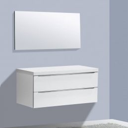 Badmeubel Senza Flat kunstmarmer top 120 Wit Badmeubel Senza Flat kunstmarmer top 120 Wit