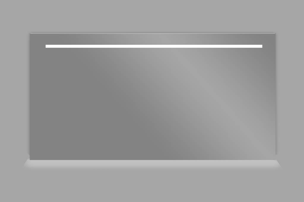 Aluminium spiegel met LED verlichting en onderverlichting 160 Aluminium spiegel met LED verlichting en onderverlichting 160