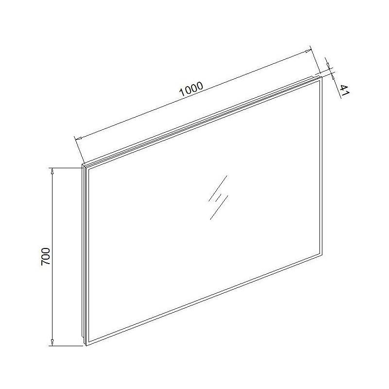 Aluminium spiegel LED Infinity 100 Aluminium spiegel LED Infinity 100