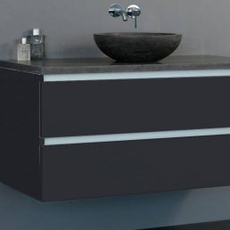 Badmeubel Trend Dynasty met ronde kom 100 Hoogglans Antraciet Badmeubel Trend Dynasty met ronde kom 100 Hoogglans Antraciet