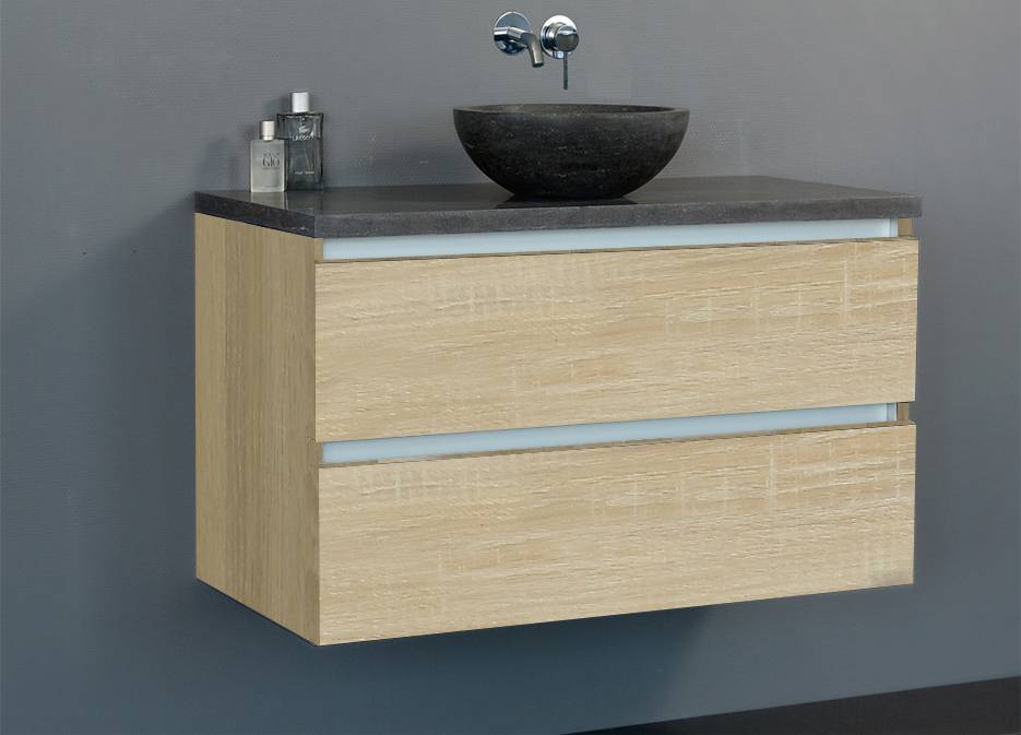 Badmeubel Trend Dynasty met ronde kom 80 Light Wood Badmeubel Trend Dynasty met ronde kom 80 Light Wood