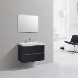 Badmeubel Trendline 80 Hoogglans Antraciet Badmeubel Trendline 80 Hoogglans Antraciet
