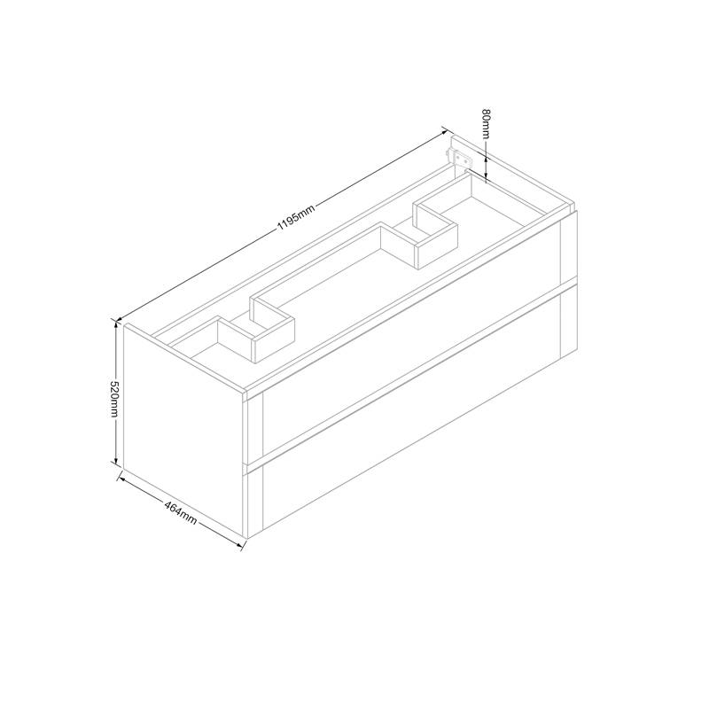 Onderkast Wood 120 Badmeubel Wood Senza 120