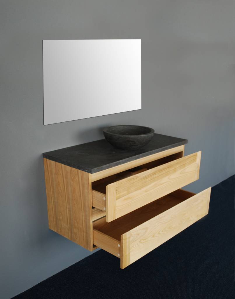 Badmeubel Wood Dynasty met ronde kom 100 Badmeubel Wood Dynasty met ronde kom 100