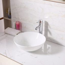 Waskom Opbouw Lorens Rond 40x40x13.5cm Wit Waskom Opbouw Lorens Rond 40x40x13.5cm Wit