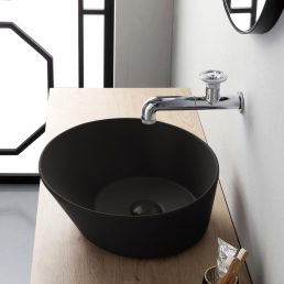 Mees Design Opbouw Waskom Rond Mat Zwart Mees Design Opbouw Waskom Rond Mat Zwart