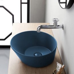 Mees Design Opbouw Waskom Rond Mat Blauw Mees Design Opbouw Waskom Rond Mat Blauw