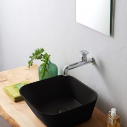 Mees Design Opbouw Waskom Vierkant Mat Zwart Mees Design Opbouw Waskom Vierkant Mat Zwart