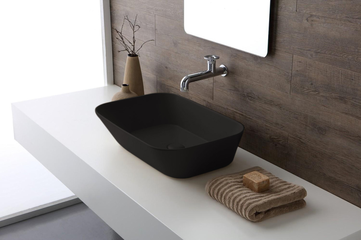 Mees Design Opbouw Waskom Rechthoek Mat Zwart Mees Design Opbouw Waskom Rechthoek Mat Zwart