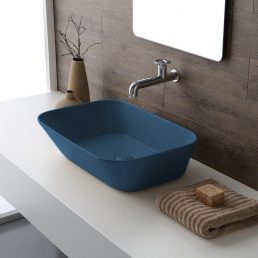 Mees Design Opbouw Waskom Rechthoek Mat Blauw Mees Design Opbouw Waskom Rechthoek Mat Blauw