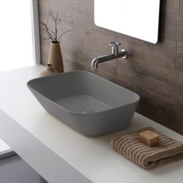 Mees Design Opbouw Waskom Rechthoek Mat Grijs Mees Design Opbouw Waskom Rechthoek Mat Grijs