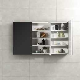Spiegelkast Tieme in hoogglans wit 120x70x16cm Spiegelkast Tieme in hoogglans wit 120x70x16cm