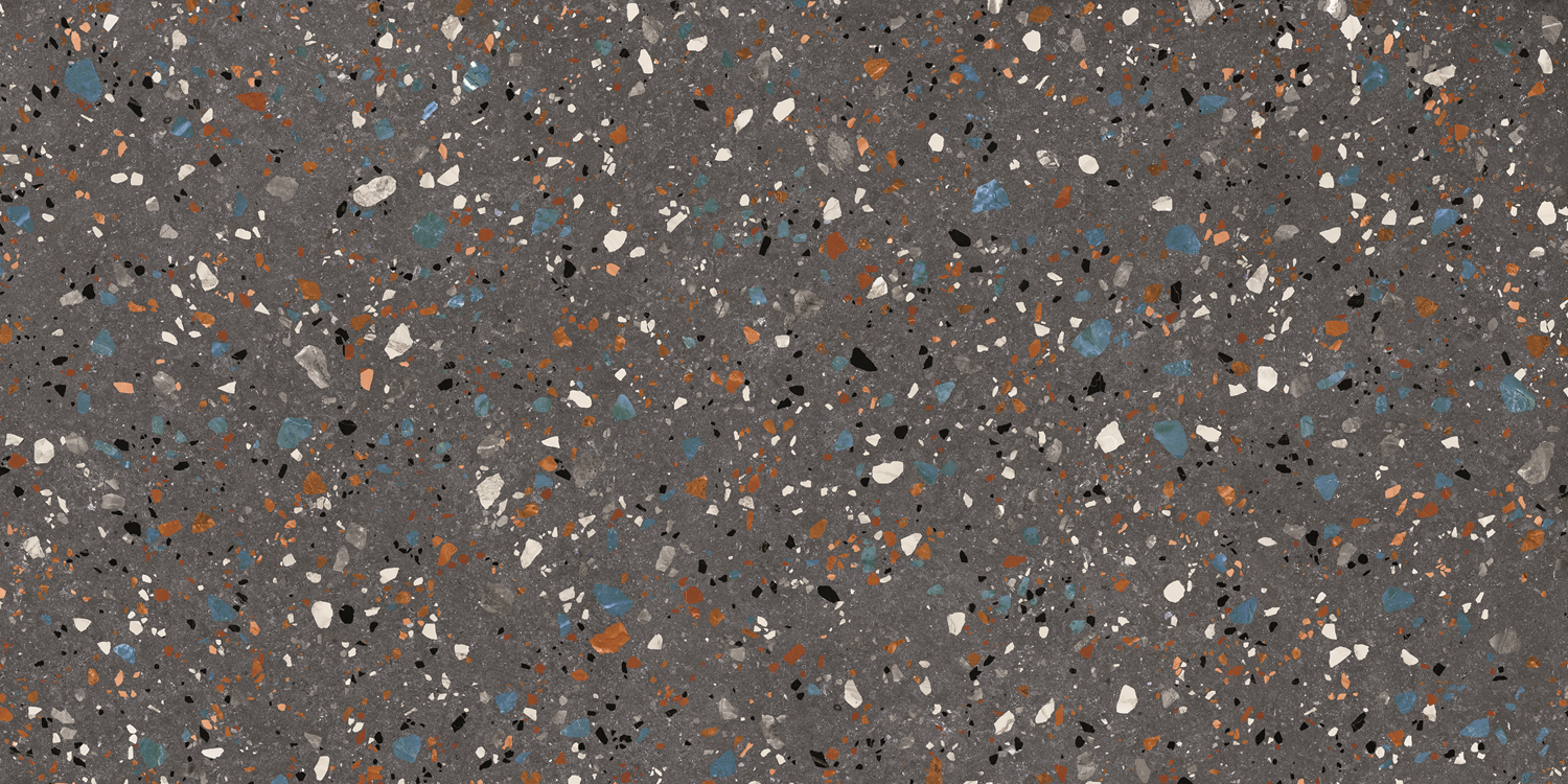 Wandtegel Overland Antracite Groove 60x120 rett Vloertegel Gobi Nero 60x120 rett